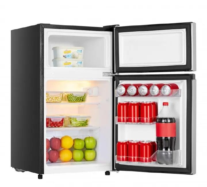 Hisense 87L Double Door Refrigerator ,Mechanical Control with Adjustable Thermostat, Reversible Door, Low , Environment-friendly Technology, Adjustable Legs - Grey (2YRS WRTY)-RD-12DR4SA 87L