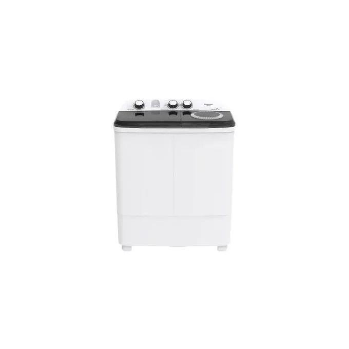 Hisense 7Kg Twin Tub Washing Machine with streamlined designed washing machines come with user-friendly control panels, - White WSBE701