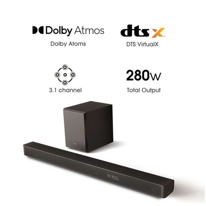 Hisense 280W 3.1ch Dolby Atmos Home Cinema Soundbar - AX-3100G