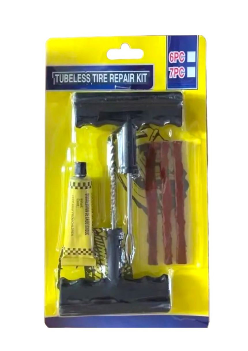 Car tire repair tool 6Pcs per set Car Motorcycle Bike tire repair tool set with Thread drill rubber strip super glue