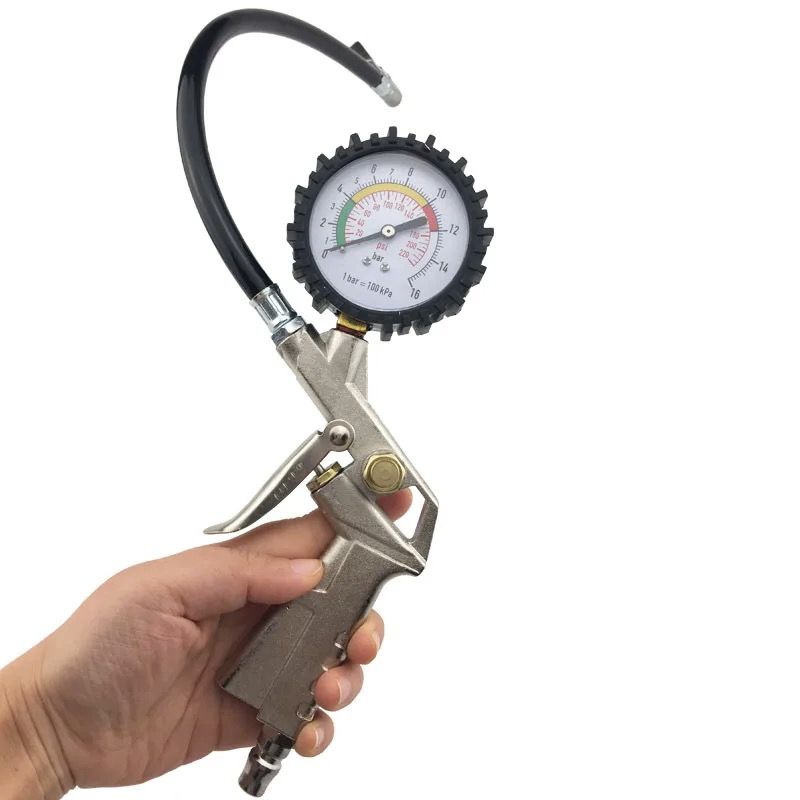 Car tyre pressure gauge pneumatic tyre pressure gauge inflatable air pressure gauge with air deflation function
