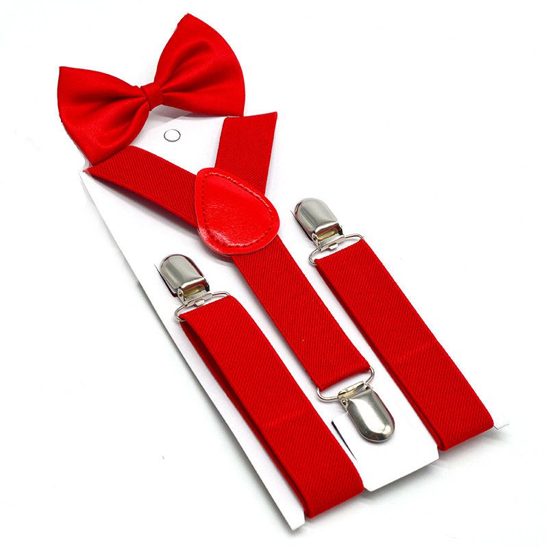 Fashion Unisex  Suspenders Elastic Y-Shape and Unique Matching Bowtie