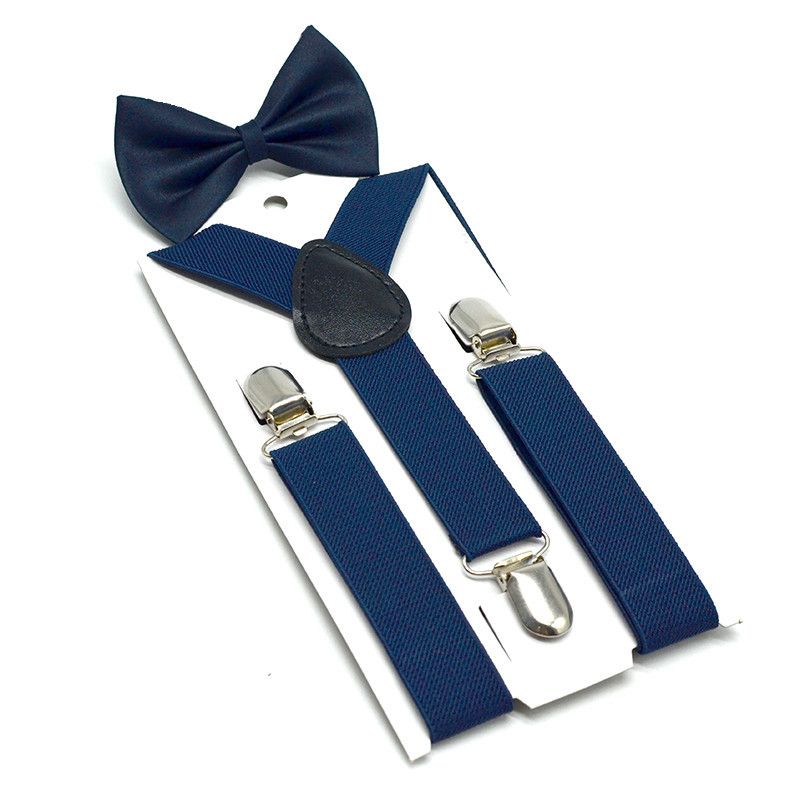 Fashion Unisex  Suspenders Elastic Y-Shape and Unique Matching Bowtie
