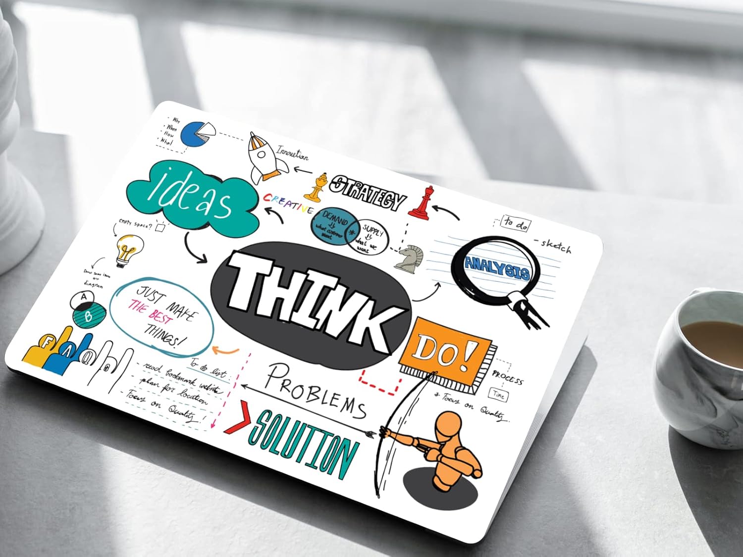 Gray Back Sticker Best price for Creative Thoughts Motivational Quotes Scratch-Free Vinyl ...