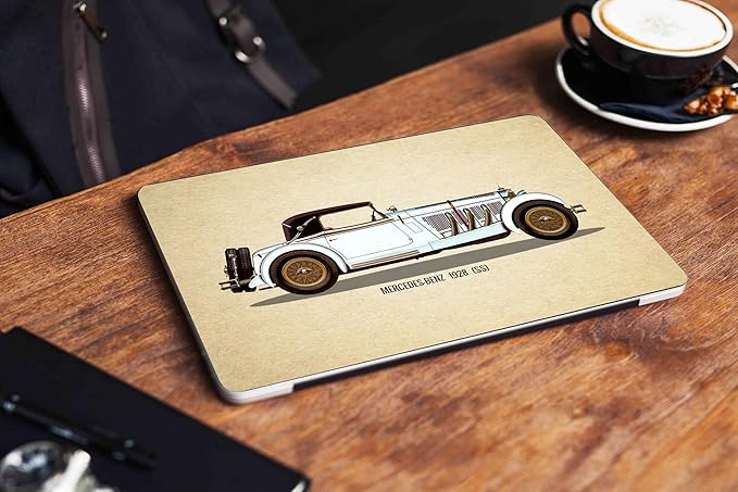 Full Body Laptop Skins Sticker Laminated HD Quality Vinyl fits Up to 15.6 inches Compatible with Dell, Lenovo, Acer, HP, Asus - Vintage Car Classic D8 SS100-Self-Adhesive.