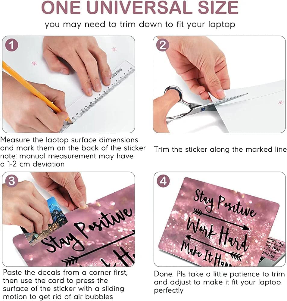 Laptop Skin Stickers HD Quality Sticker for Laptops Up to 15.6" (Dustproof, Waterproof, Scratchproof Reusable) - BE Left Right