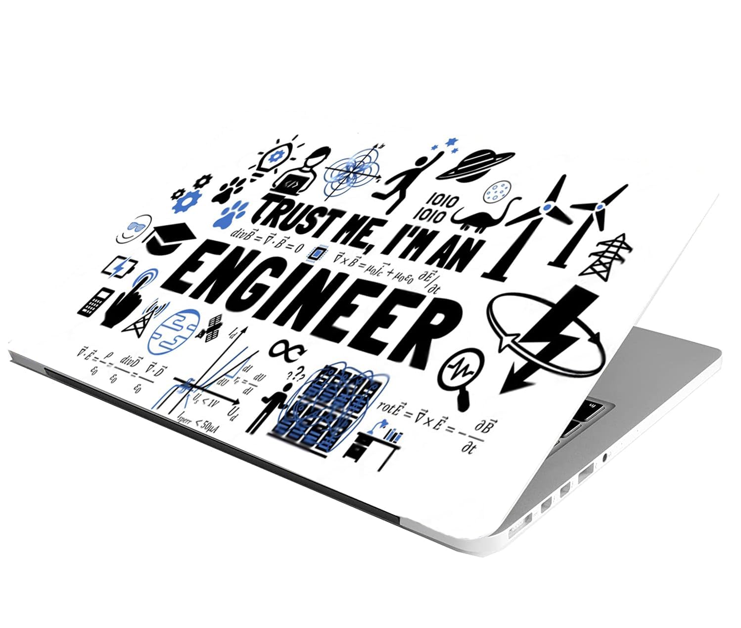 Full Laptop Skin Bubble-Free HD Quality Sticker for Laptops Up to 15.6" Compatible with Apple, Dell, HP, Lenovo, Acer, Asus, Sony (Dustproof Waterproof Scratchproof Reusable)