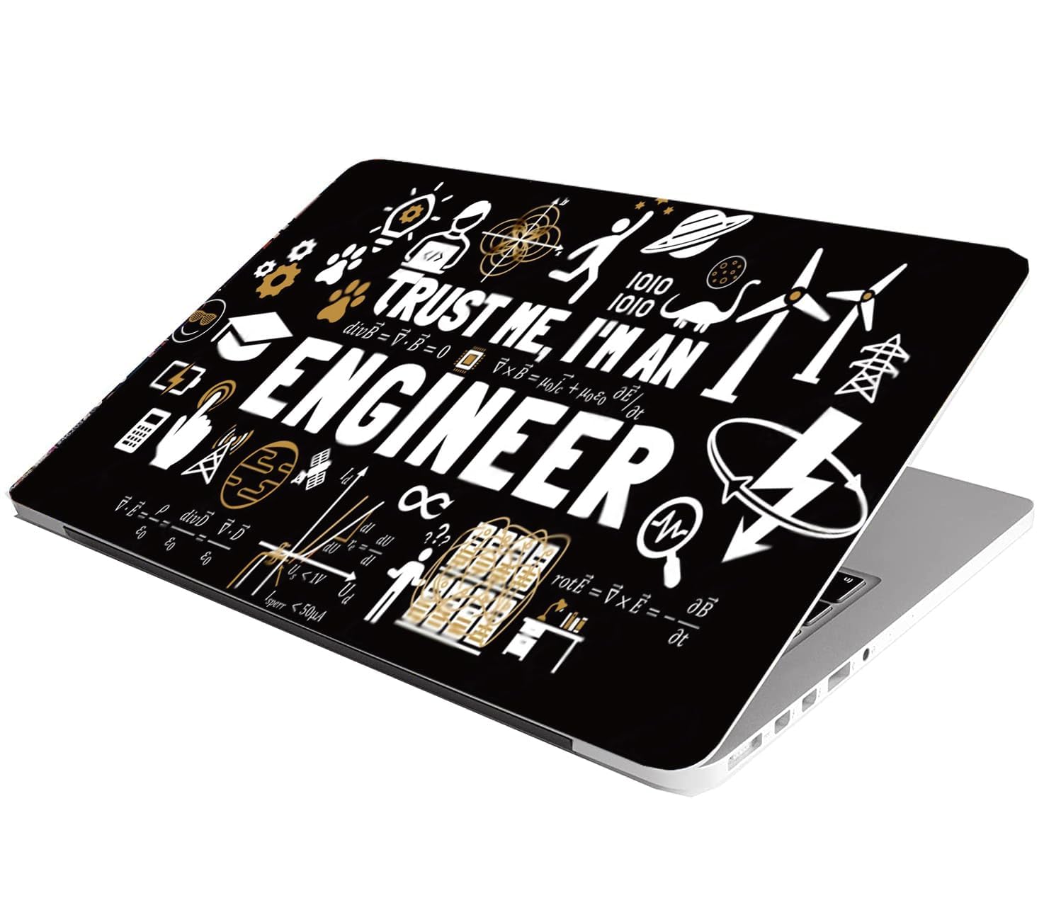 Full Laptop Skin Bubble-Free HD Quality Sticker for Laptops Up to 15.6" Compatible with Apple/Dell/HP/Lenovo/Acer/Asus/Sony (Dustproof, Waterproof Scratchproof, Reusable).