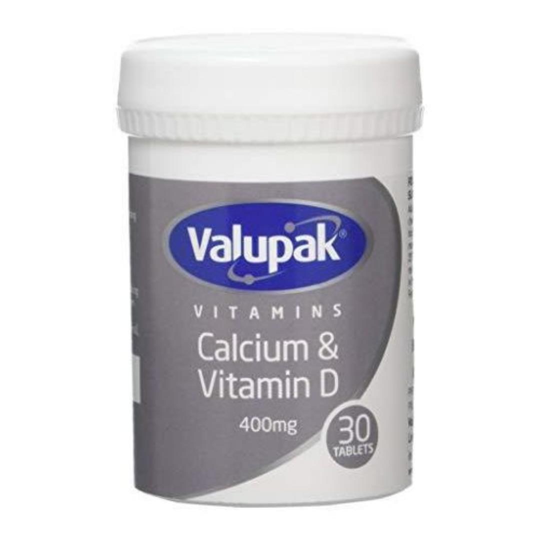 Valupak Calcium And Vitamin D 400mg Tablets x 30