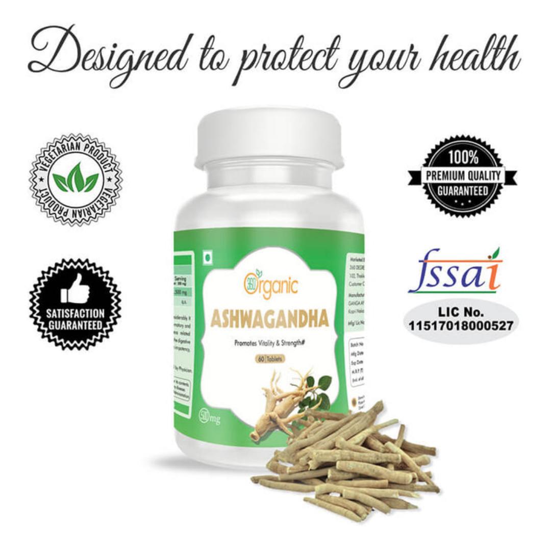 Ashwagandha Tablets 500 mg.: relaxation, calming nervous system.