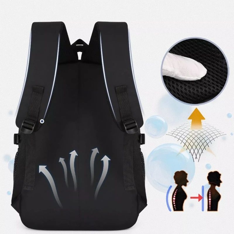School Bag Backpack for Men Women School Bag Bookbag USB Laptop Bag Notebook Bag Travel Bag Anti-Theft Leisure Nylon Cloth Bags