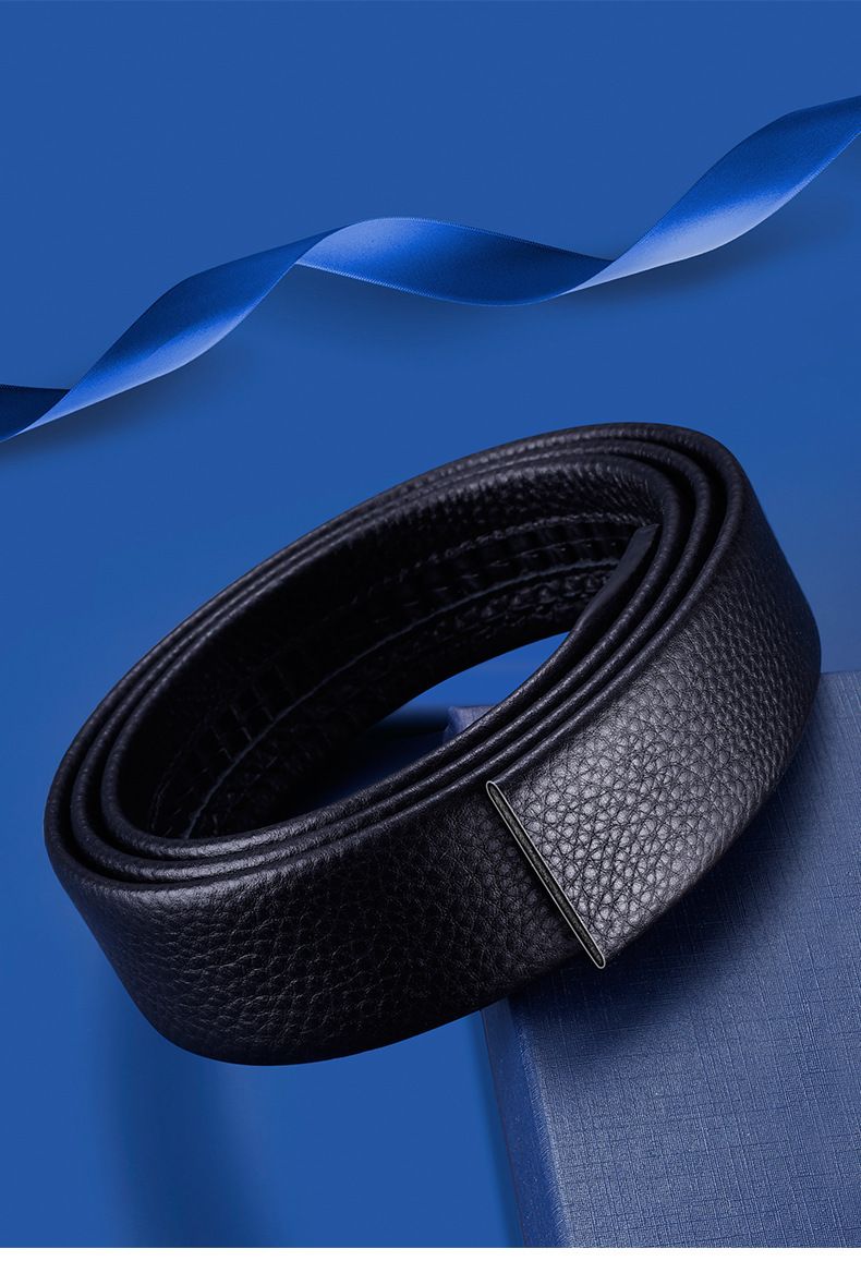 HOOSUFU High-quality New double-sided rotary buckle belt men's casual business men's leather belts Classic Belt High Elastic Metal Hook Outdoor  High QualityNew leather Belt