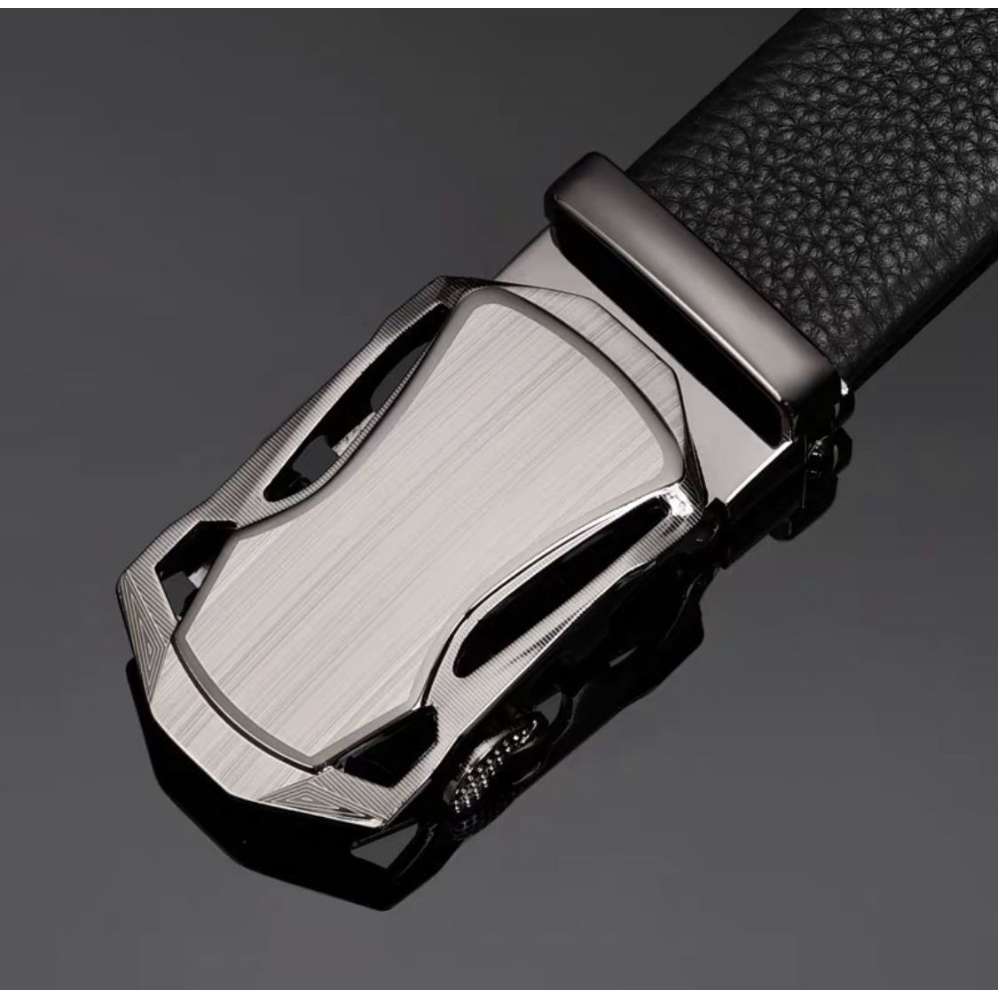 HOOSUFU High-quality New double-sided rotary buckle belt men's casual business men's leather belts Classic Belt High Elastic Metal Hook Outdoor  High QualityNew leather Belt