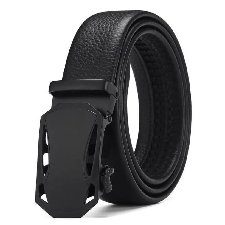 HOOSUFU High-quality New double-sided rotary buckle belt men's casual business men's leather belts Classic Belt High Elastic Metal Hook Outdoor  High QualityNew leather Belt