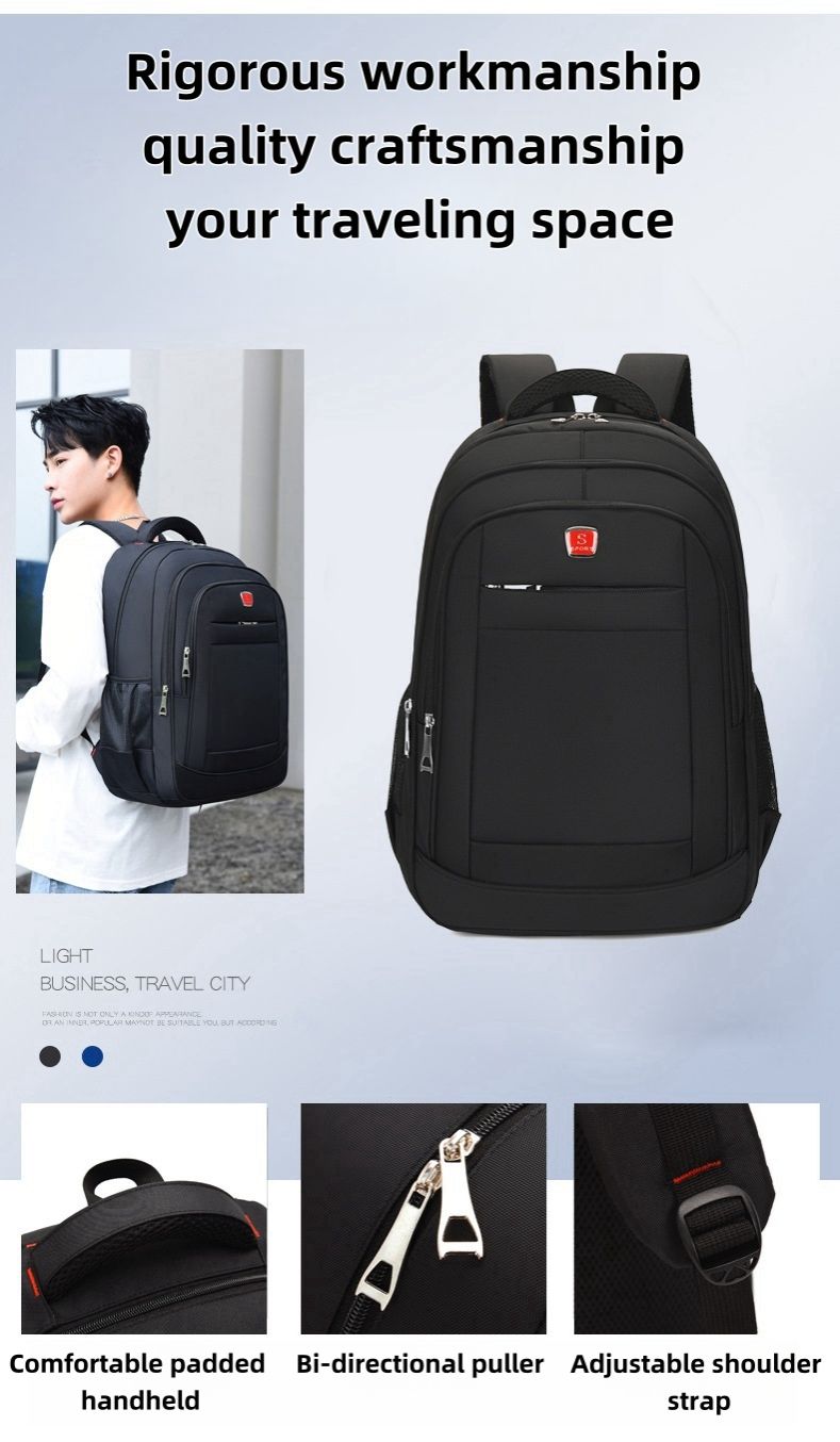 Men's Backpack High Density Waterproof Oxford Cloth Traveling Bag Casual Backpack Business Duty Laptop Bag Schoolbag