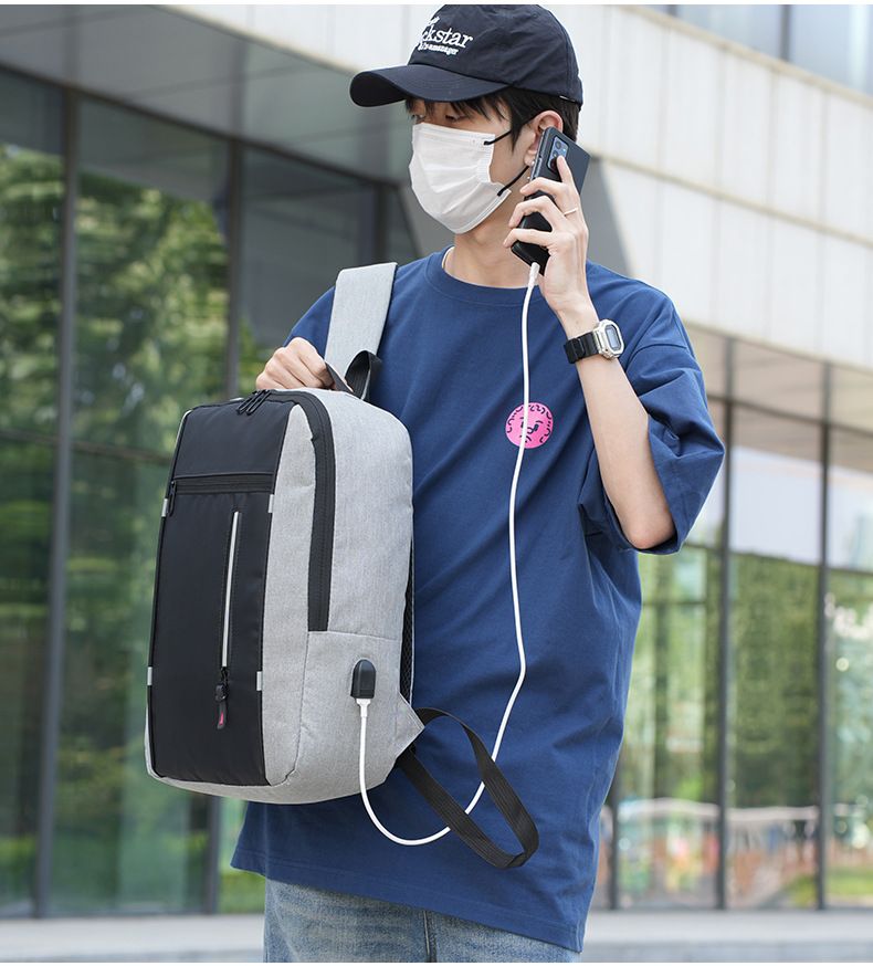 HOOSUFU Men's Backpack High Density Waterproof Oxford Cloth Traveling Bag Casual Backpack Business Duty Laptop Bag Schoolbag