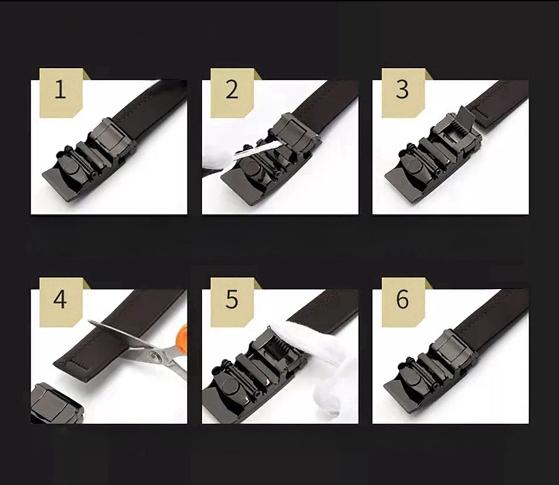 HOOSUFU High-quality New double-sided rotary buckle belt men's casual business men's leather belts Classic Belt High Elastic Metal Hook Outdoor  High QualityNew leather Belt