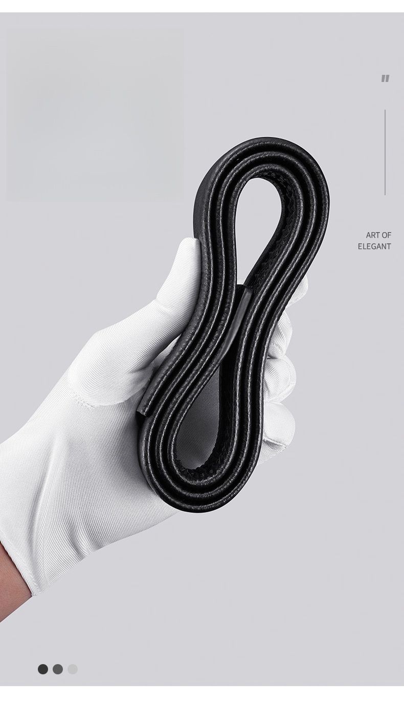 HOOSUFU High-quality New double-sided rotary buckle belt men's casual business men's leather belts Classic Belt High Elastic Metal Hook Outdoor  High QualityNew leather Belt