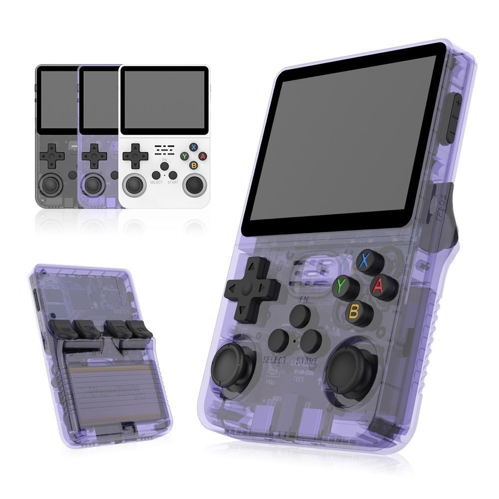 NEW R36S Retro Handheld Game Console Linux System 3.5 Inch IPS Screen Portable Pocket Video Player 128GB Games Kid Gift