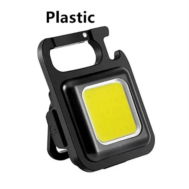 COB Keychain Work Light Flashlight Keychain Light Emergency Light, Bottle Opener, Mini Flashlight With Magnetic Base
