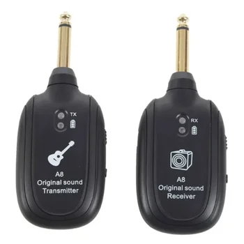 Musical Instrument Accessories UHF Guitar Wireless System Transmitter Receiver Built-in Rechargeable Wireless Guitar Transmitter