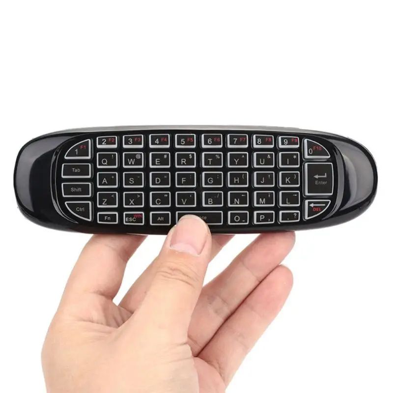 C120 RGB 7 Backlight Fly Air Mouse Gyro Sensor Wireless 2.4G RF Keyboard Remote Control For Gaming Android Smart TV Box