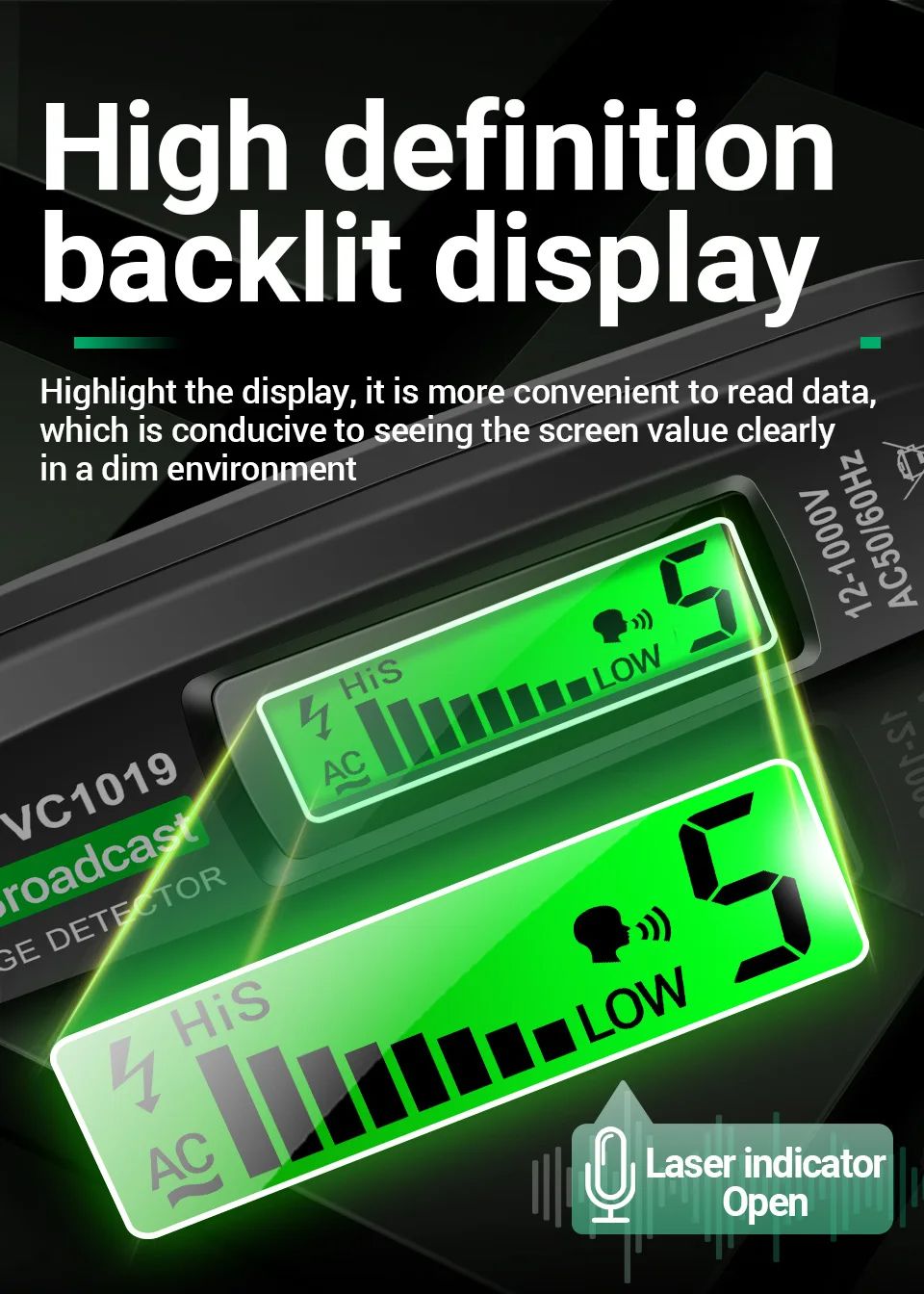 ANENG VC1019 Circuit Breaker Finder with Voice Broadcast and Infrared Sensor Positioning Voltage Tester Electric Wire Detector