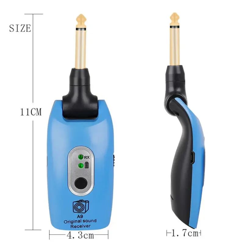 Wireless Guitar System USB Rechargeable Mini Plug Guitar Amplifier Use Time Up To 8h for Guitar Bass Electric Instruments