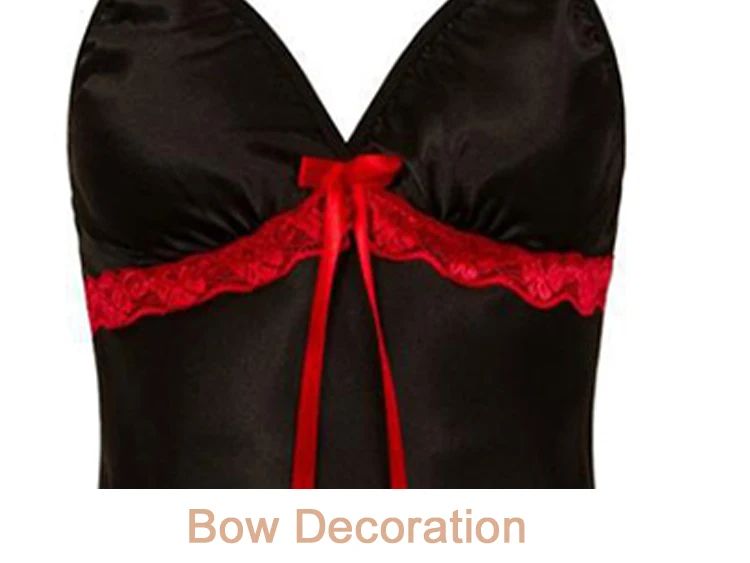 Women Sexy Sleepwear Nightdress Lace Silk Satin Night Dress Sleeveless Nighties V-neck Nightgown Plus Size Nightwear