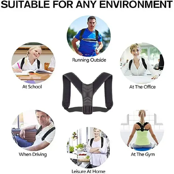 Back Posture Correction Belt Hunchback Corrector Adult Men and Women Sitting Posture Correction Belt Shoulder Straight Back