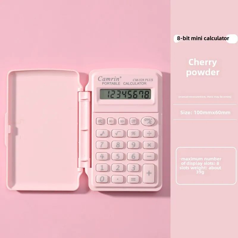 8 Digits Mini Flip Calculator Lightweight Small Mini Scientific Calculator Smart Stay Portable Office School Supplies