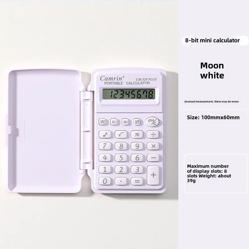 8 Digits Mini Flip Calculator Lightweight Small Mini Scientific Calculator Smart Stay Portable Office School Supplies