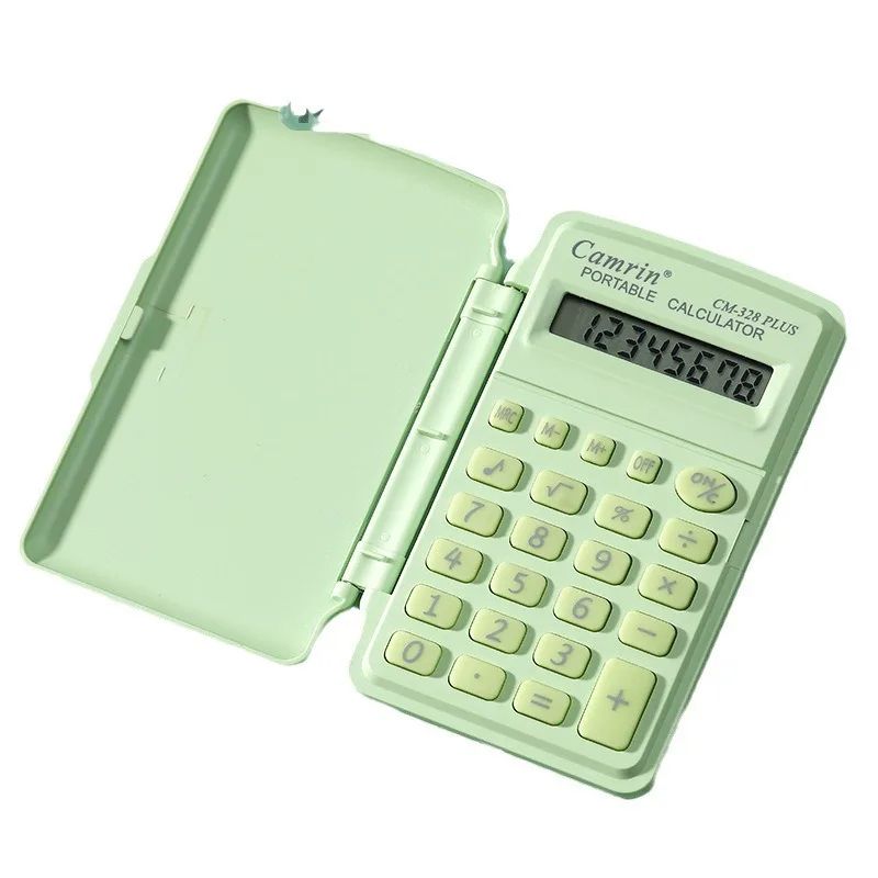 8 Digits Mini Flip Calculator Lightweight Small Mini Scientific Calculator Smart Stay Portable Office School Supplies