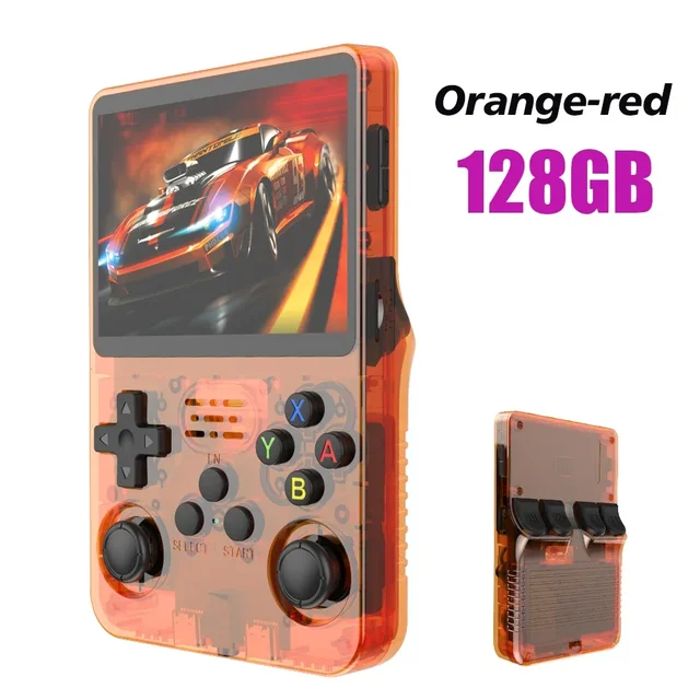 NEW R36S Retro Handheld Game Console Linux System 3.5 Inch IPS Screen Portable Pocket Video Player 128GB Games Kid Gift