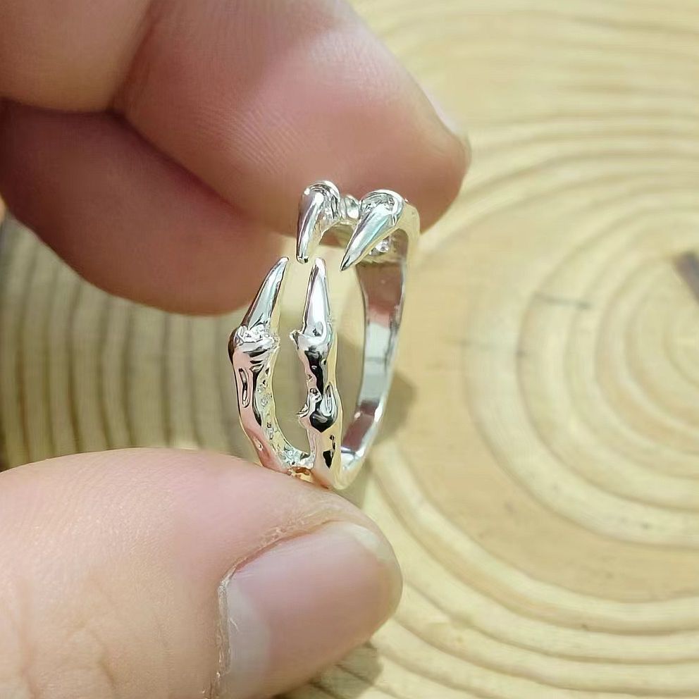 Men'S Finger Adjustable New In Ring Punk Animal Bat Wolf Snake Metal Joint Ring Jewelry Accessories Anillos Goticos