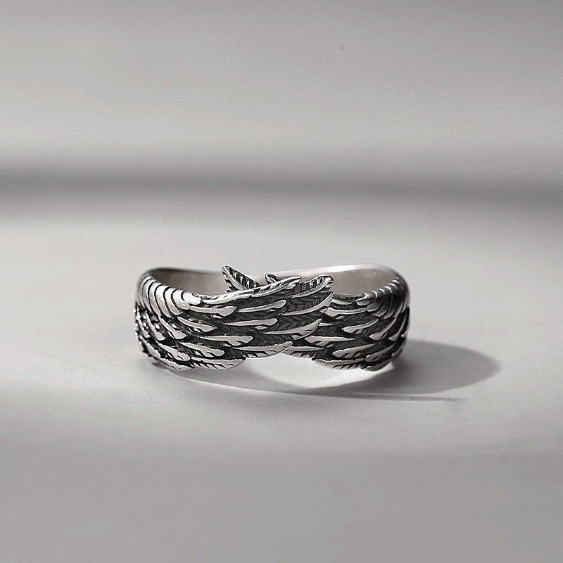 Anime Angel Demon Couple Rings for Women Men Fashion Animal Adjustable Open Ring Promise Matching Couple Ring Party Gifts
