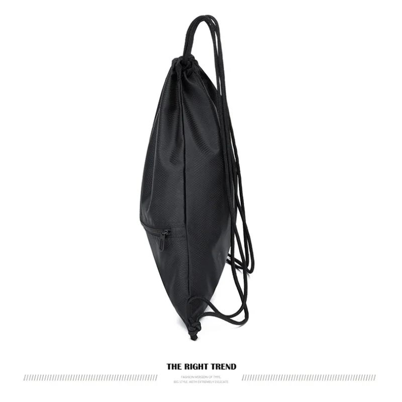 Lightweight Drawstring Backpack for Men and Women Sports Fitness Backpack Outdoor Leisure Backpack Zipper Bag