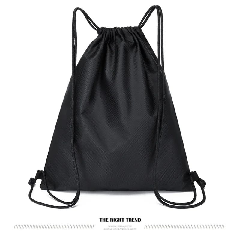 Lightweight Drawstring Backpack for Men and Women Sports Fitness Backpack Outdoor Leisure Backpack Zipper Bag
