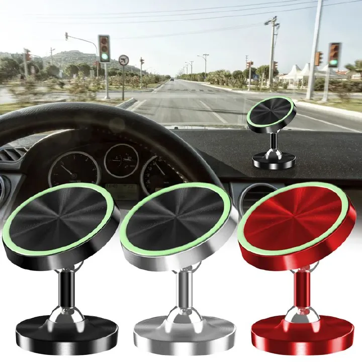 Magnetic Car Phone Holder 360° Rotating  Magnet Mount Bracket Stick on Car Dashboard Wall Mobile Cell Support in Car