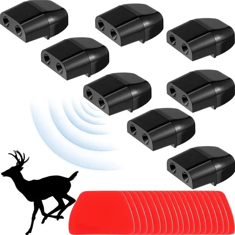 2pcs Car Ultrasonic Animal Repellent For Sonic Gadgets Car Grille Mount Animal Whistle Repeller Deer Safety Sound Alarm