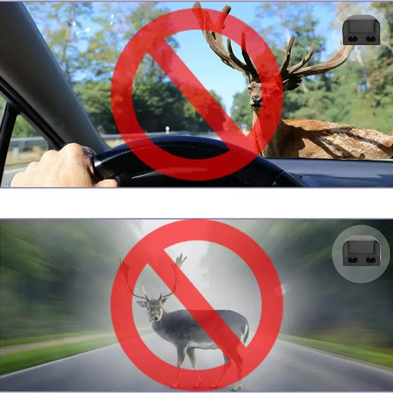 2pcs Car Ultrasonic Animal Repellent For Sonic Gadgets Car Grille Mount Animal Whistle Repeller Deer Safety Sound Alarm
