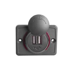 Universal Car Charge Socket 12-24V 3.1A Dual USB Plug Charger Power Outlet Accessories For Camper Caravan RV Bus Boat Accessory