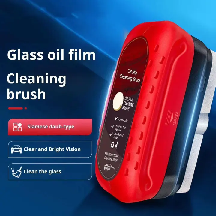 120ml Car Glass Cleaner Automotive Glass Sponge Cleaning Brush Windshield Oil Film Cleaner Glass Polishing Agent Car Maintenance