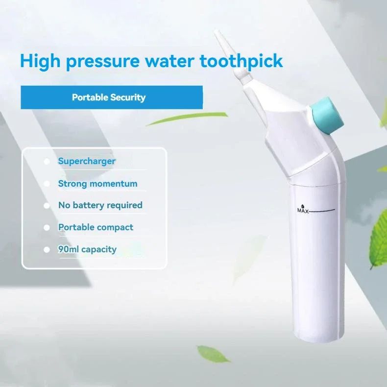 Power Floss Dental Water Jet -Household High Pressure Oral Irrigator Portable Teeth Clean Water Dental Floss Manual High Pressure Water Toothpick water floss