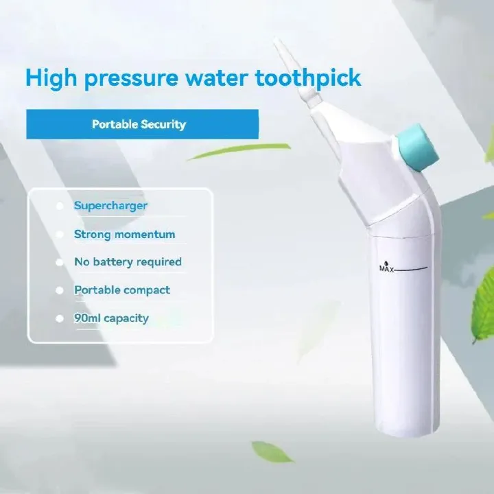Power Floss Dental Water Jet -Household High Pressure Oral Irrigator Portable Teeth Clean Water Dental Floss Manual High Pressure Water Toothpick water floss