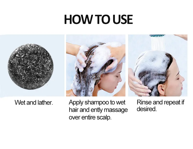 Shampoo Bar For Black Hair Repair  Ginger shampoo soap Polygonum multiflorum shampoo soap Rice shampoo essence soap