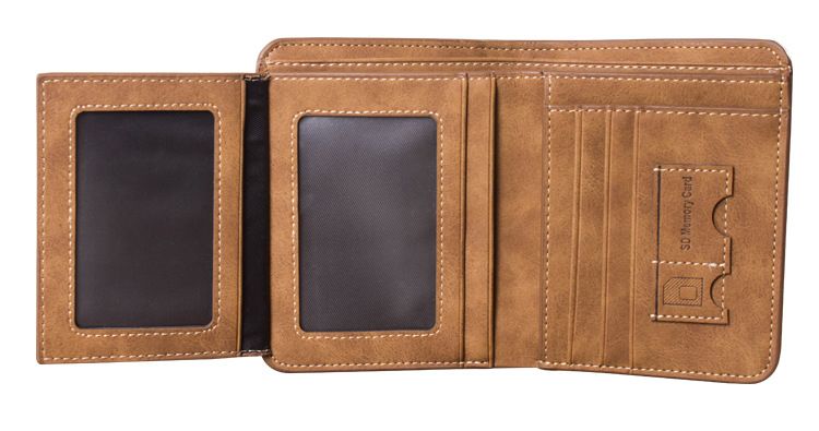 Men Wallet Leather ID Credit Card Holder Clutch Coin Purse Luxury Brand Wallet Frosted Short Wallets 2019 Men Wallet Coin Pocket