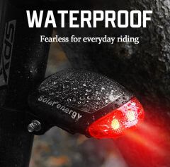 LED Solar Energy Bicycle Taillights Outdoor MTB Road Bike Warning Rear Lights Bicycle Accessories for Night Riding Safety