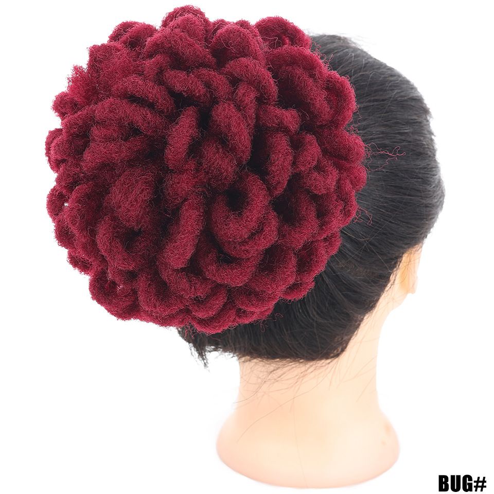 Synthetic DreadLock Afro Puff Hair Bun Chignon Drawstring Ponytail Faux Locs Clip In Pony Tail Hair Pieces for Black Women