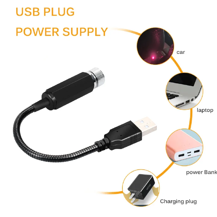 USB Led Lighting Home Decor Galaxy Lights Car Roof Star Led Light Car Romantic LED Starry Sky Night Light 5V USB Powered Galaxy Star Projector Lamp for Car Roof Room Ceiling Decor Plug and Play